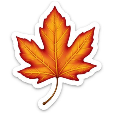 Red Leaf sticker