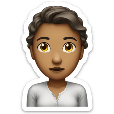 Disappointed-girl sticker