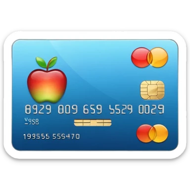 Shiny Apple credit card sticker