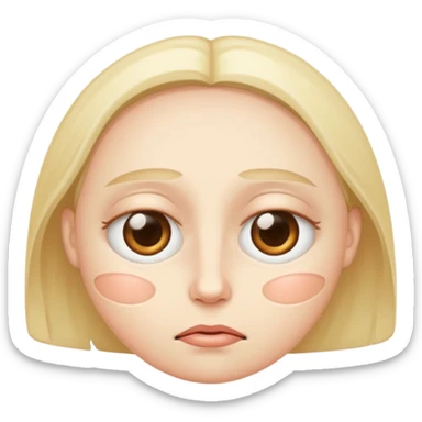 Tired face eye bags sticker