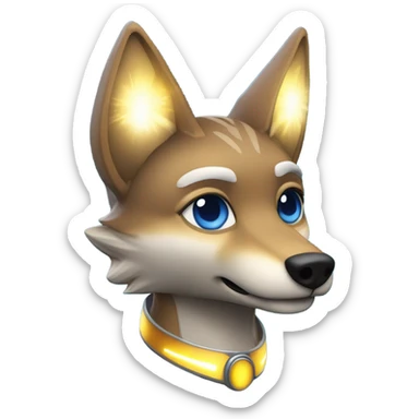 A space coyote sticker