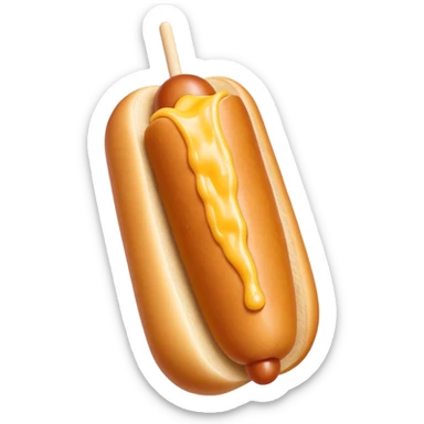 Korean corn dog with cheese stretching out sticker