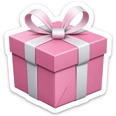 pink gift box sticker