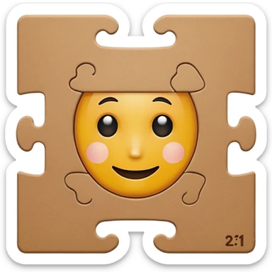 puzzle brown one missing sticker