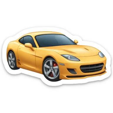 sports car that takes a bath sticker