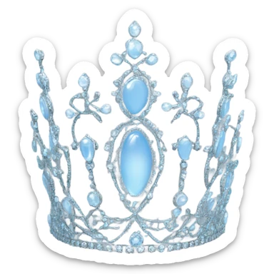 pastel blue tiara sticker