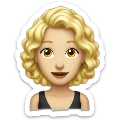 Blonde pianist sticker