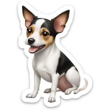 Rat terrier mixed with chihuahua  sticker