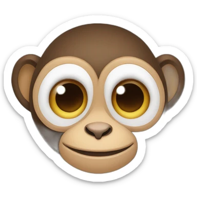 Monkey covering lower parts sticker