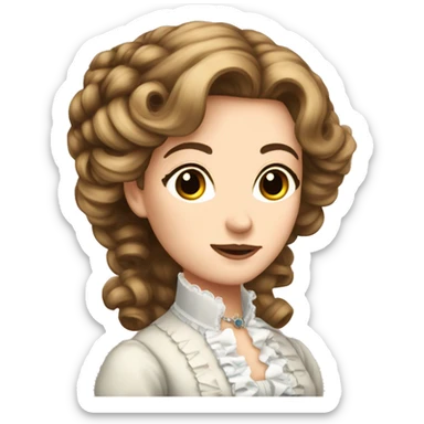Marie antonette with brunnete hair sticker