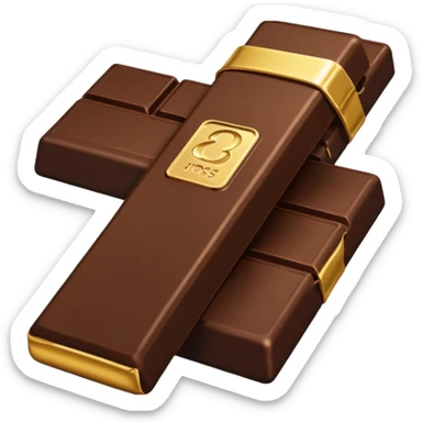 a chocolate bar with alternate wrapper sticker