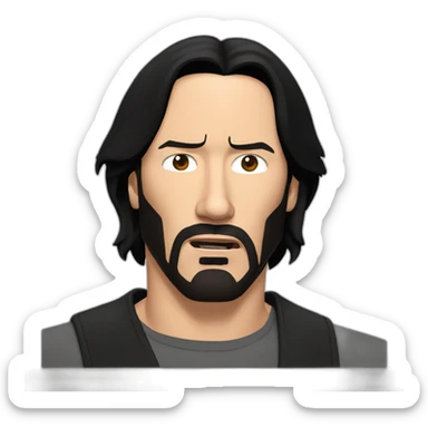confused keanu reeves sticker
