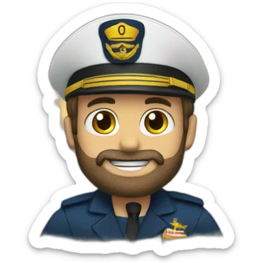 Captain in a super boat sticker