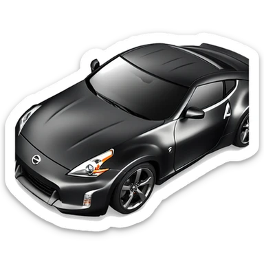 Dark grey Nissan 370Z frin cash bar sticker