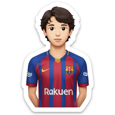 Joao Felix wearing a club barça jersey sticker