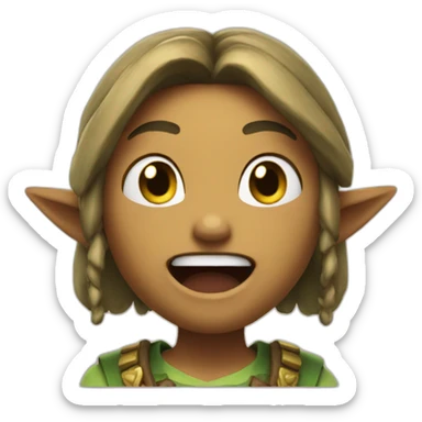 Zelda who laugh out sticker