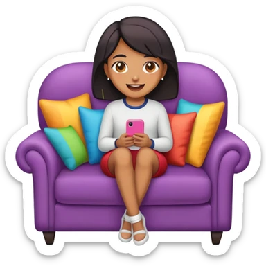 canaan bitch mixed with a bagles colors happy on the sofa sticker