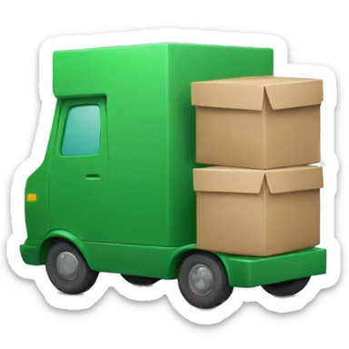 White Courier with a green parcel sticker