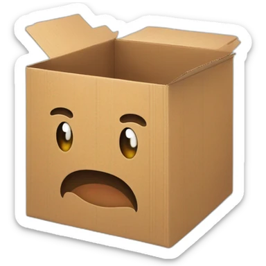 A cardboard box who streams video games sticker