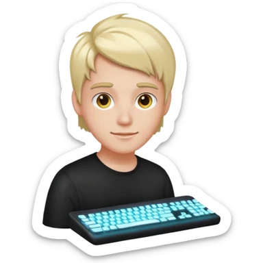 Streamer with glowing keyboard












 sticker