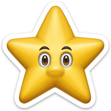 ESTRELLA DE SUPER MARIO SIN NARIZ Y SIN BOCa nadams los ojos sticker