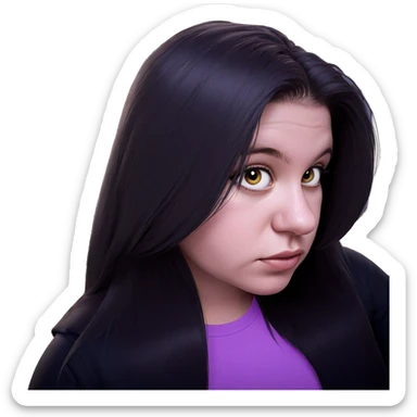 realistic portrait of girl sticker