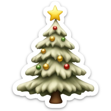 Neutral Christmas tree sticker