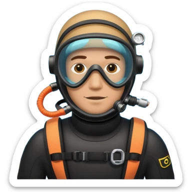 Underwater man sticker