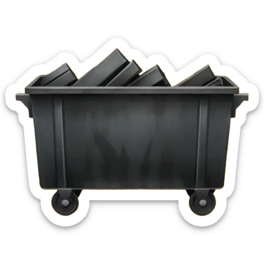 Dumpster fire no wheels sticker