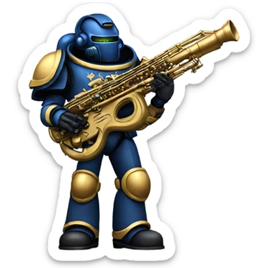 Space Marine with sax sticker