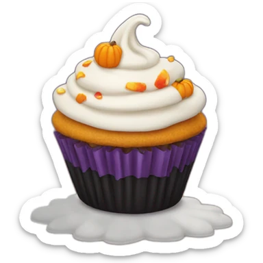 Happy Halloween cupcake sticker