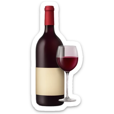 Red wine sticker