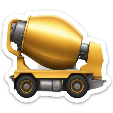 golden cement mixer  sticker