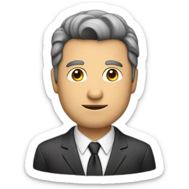 Middle age man in a business suit sticker