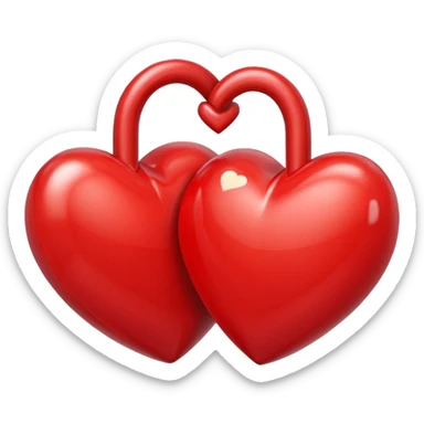 two hearts sticker