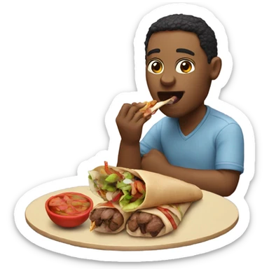 Eating a kebab  sticker