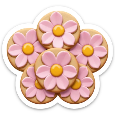 Cherry blossom shaped cookies sticker