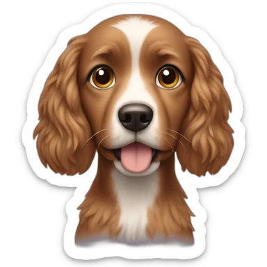 small brown wire hair dog sticker
