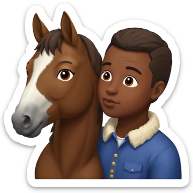 Black guy kissing horse with down syndrome not sexy? sticker