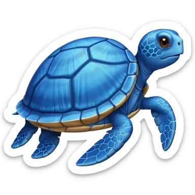 a blue turtle sticker
