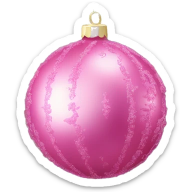 Pink ornaments on a Christmas tree￼ sticker