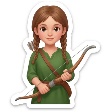 girl with bow sticker