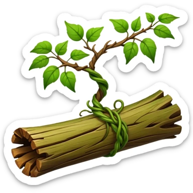 A twisting vine wrapping gently around a fallen log.










































 sticker