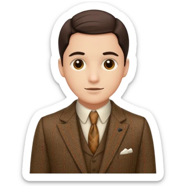 A person wearing a 1920s suit sticker