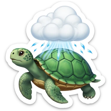 Turtle with a Cinderella dress on and a fart coming out of it sticker