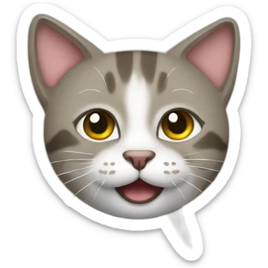 Un chat faisant de la tondeuse sticker