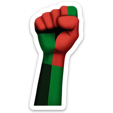 Black Power Fist and Red and Black and Green Flag  - Juneteenth - Freedom is NOT free ! sticker