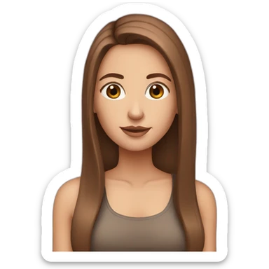 white-girl-with-long-straight-brown-hair-wearing-crop-top sticker