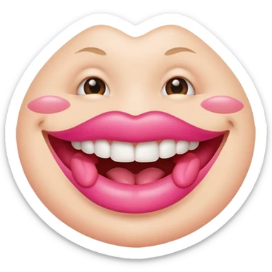 mouth smile sticker