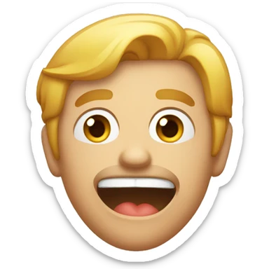 Someone who pulls his tongue to taunt someone else sticker